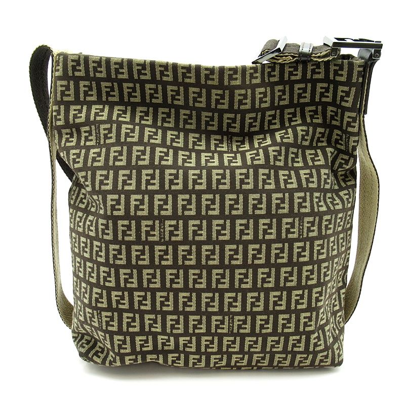 フェンディ ズッキーノ ショルダーバッグ 8BR318 キャンバス/レザー