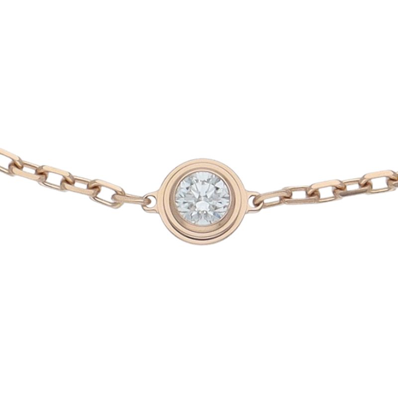 カルティエ ダムール ブレスレットLM B6063017/D:0.13ct K18PG