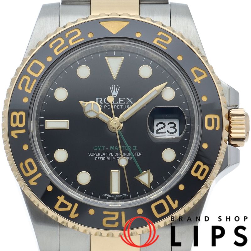 ロレックス GMTマスター2 ウォッチ 116713LN 箱 保証書 K18YG/SS