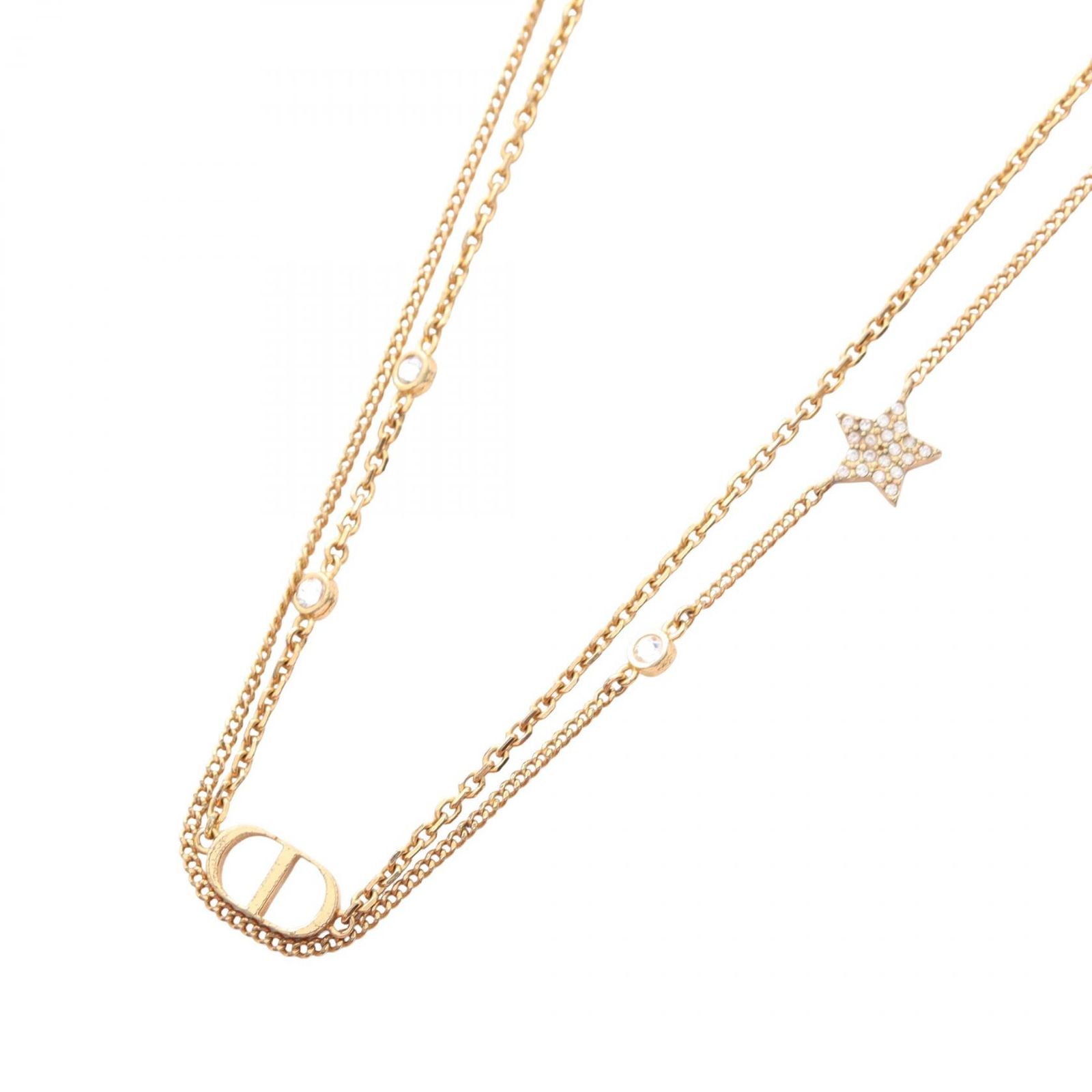 ディオール Dior ネックレス CDロゴ スター GP（ゴールドメッキ