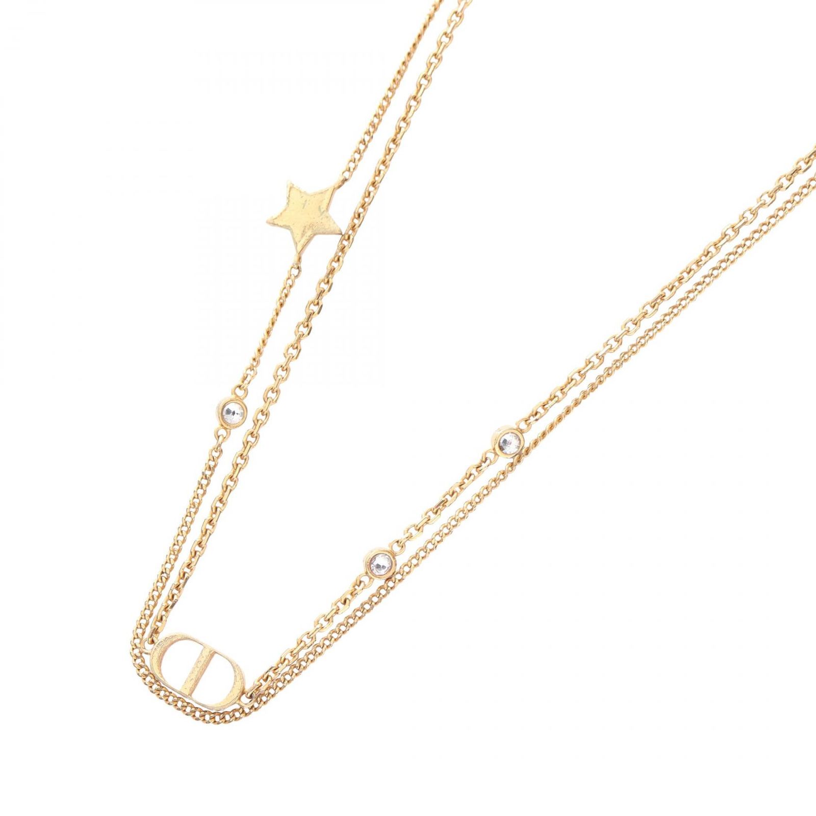 ディオール Dior ネックレス CDロゴ スター GP（ゴールドメッキ