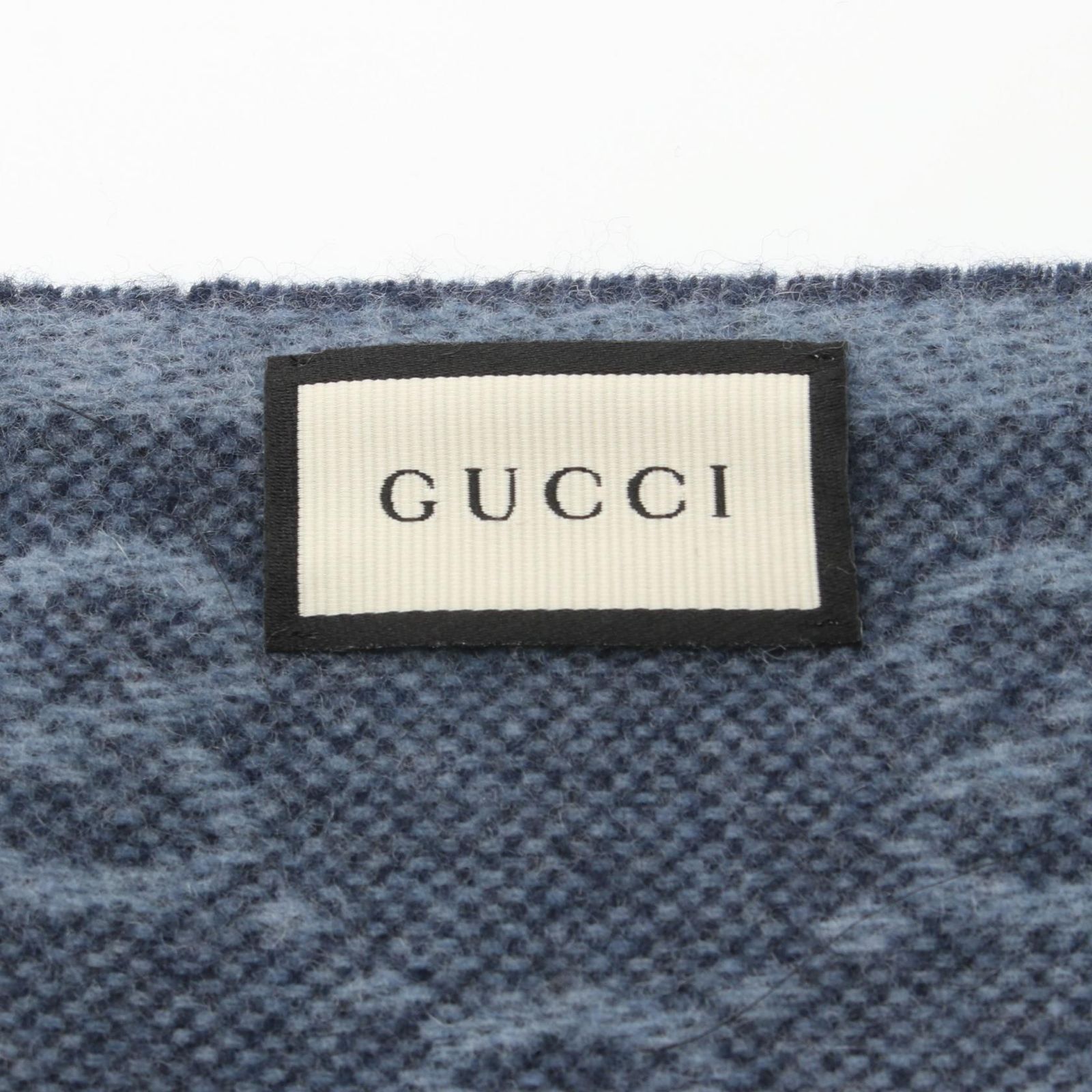 グッチ GUCCI マフラー GG柄 5706033G2004068 ミッドナイトブルー