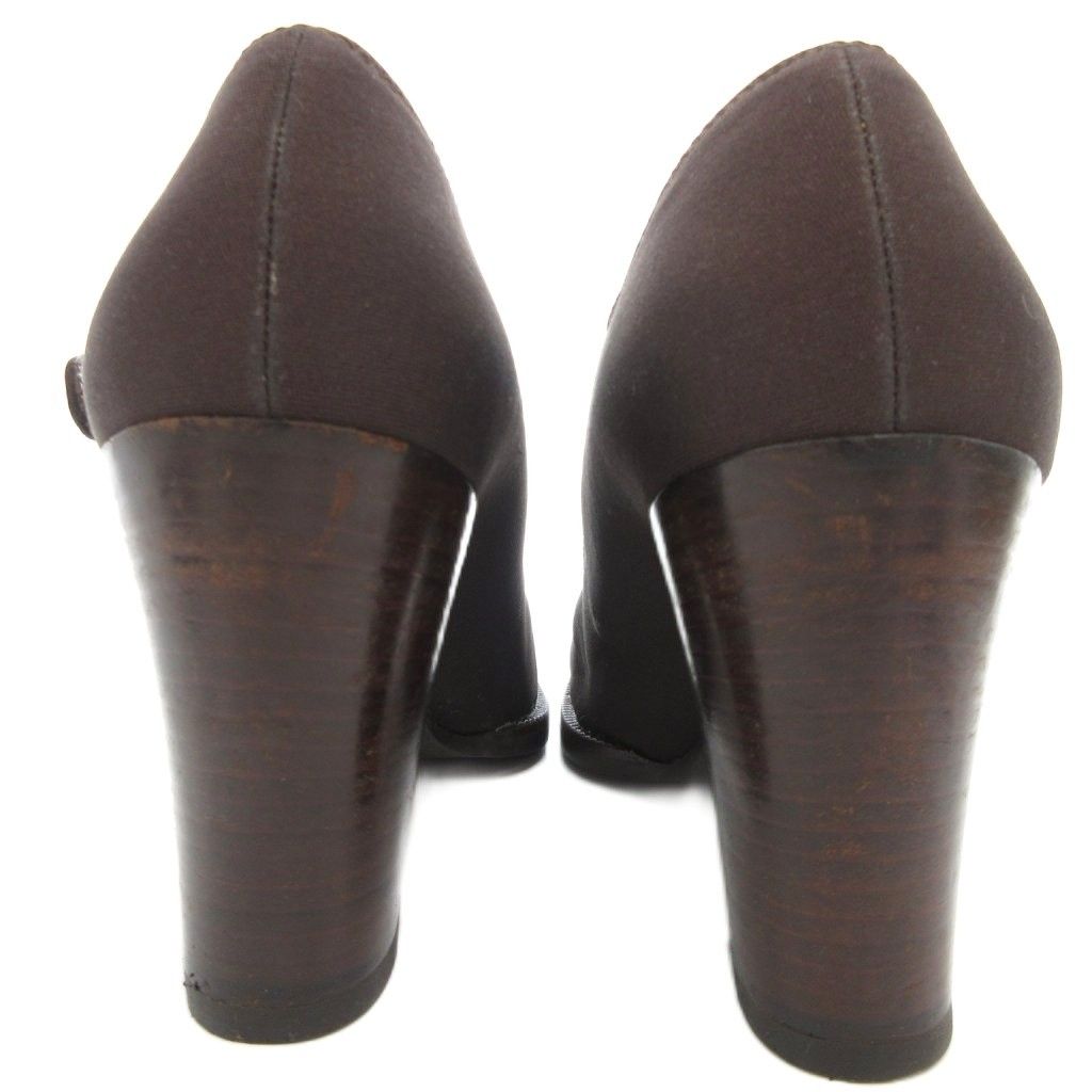 セルジオロッシ Sergio rossi パンプス ヒール ストラップ 茶 ブラウン
