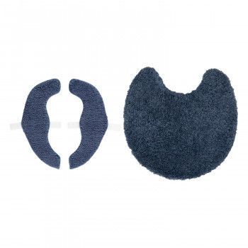 カキウチ SELECT JUST FIT MARURU トイレ2点セット 便座マット トイレマット ネイビー 58 cm フリー