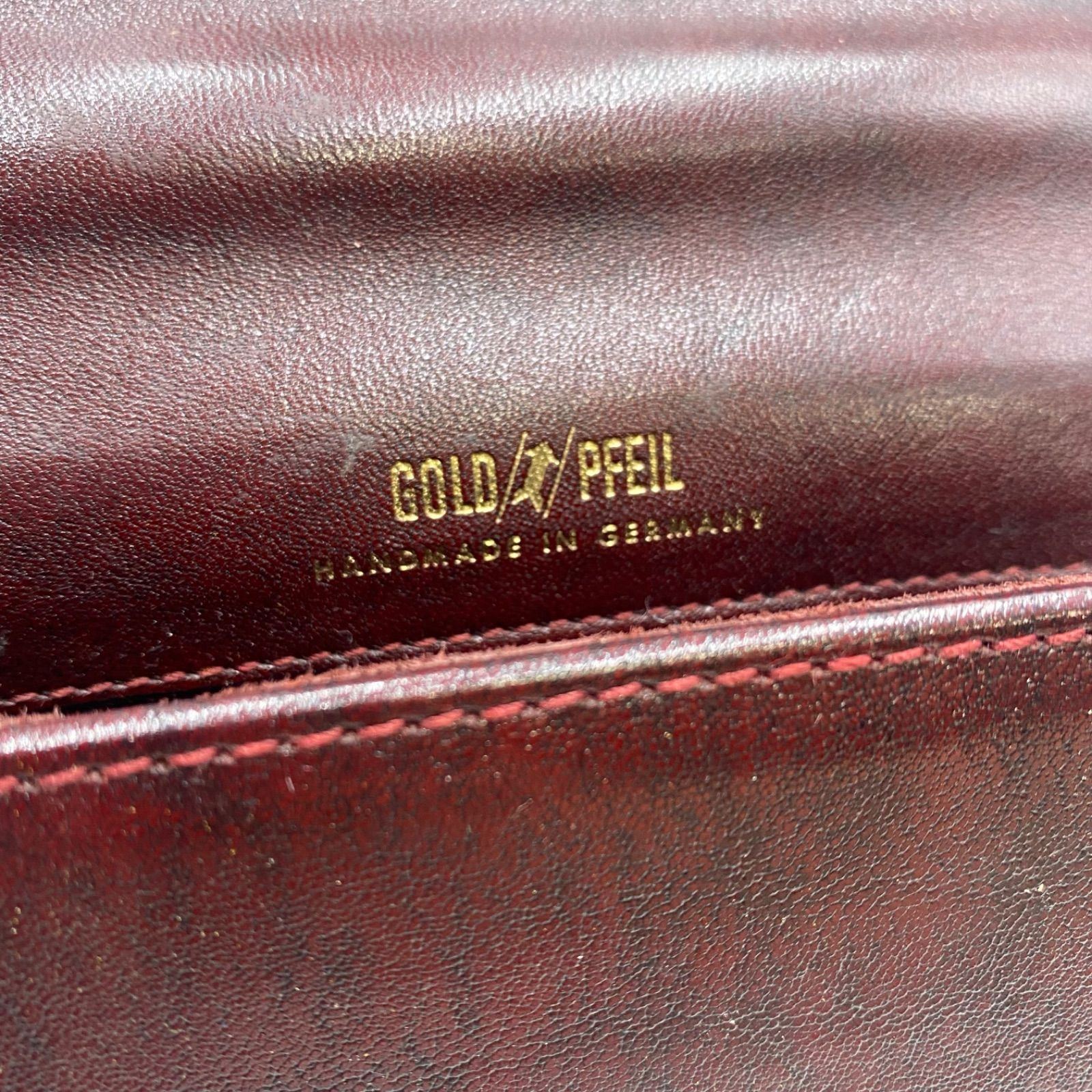 GOLD PFEIL ゴールドファイル ショルダーバッグ 斜めがけ ボルドー