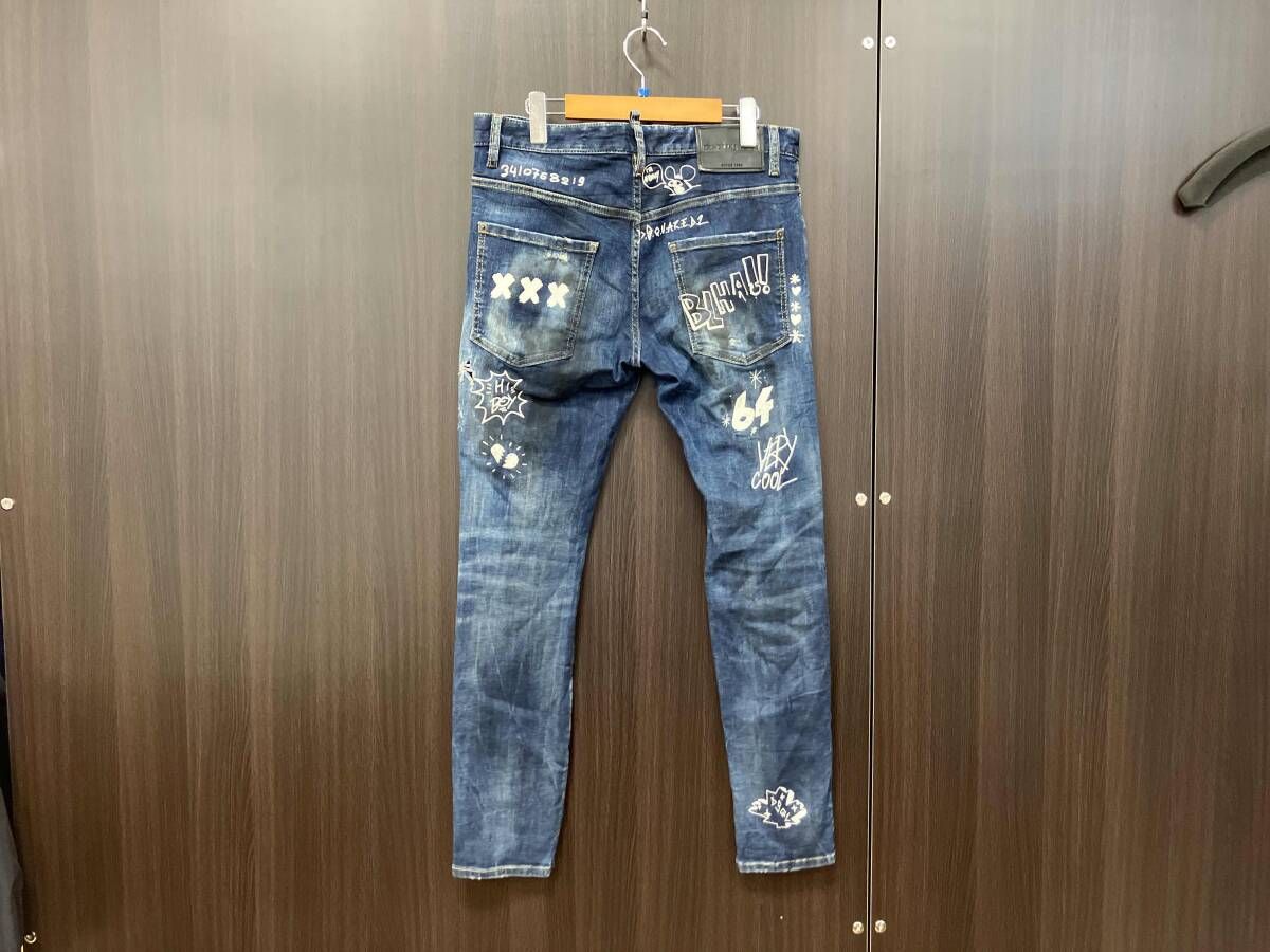 DSQUARED2/ジーンズ/S74LB1099 2022 Lサイズ DSQUARED2 ディースクエアード ボタンフライジーンズ