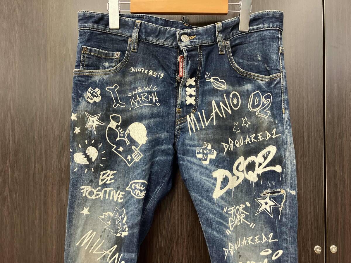 DSQUARED2/ジーンズ/S74LB1099 2022 Lサイズ DSQUARED2 ディースクエアード ボタンフライジーンズ