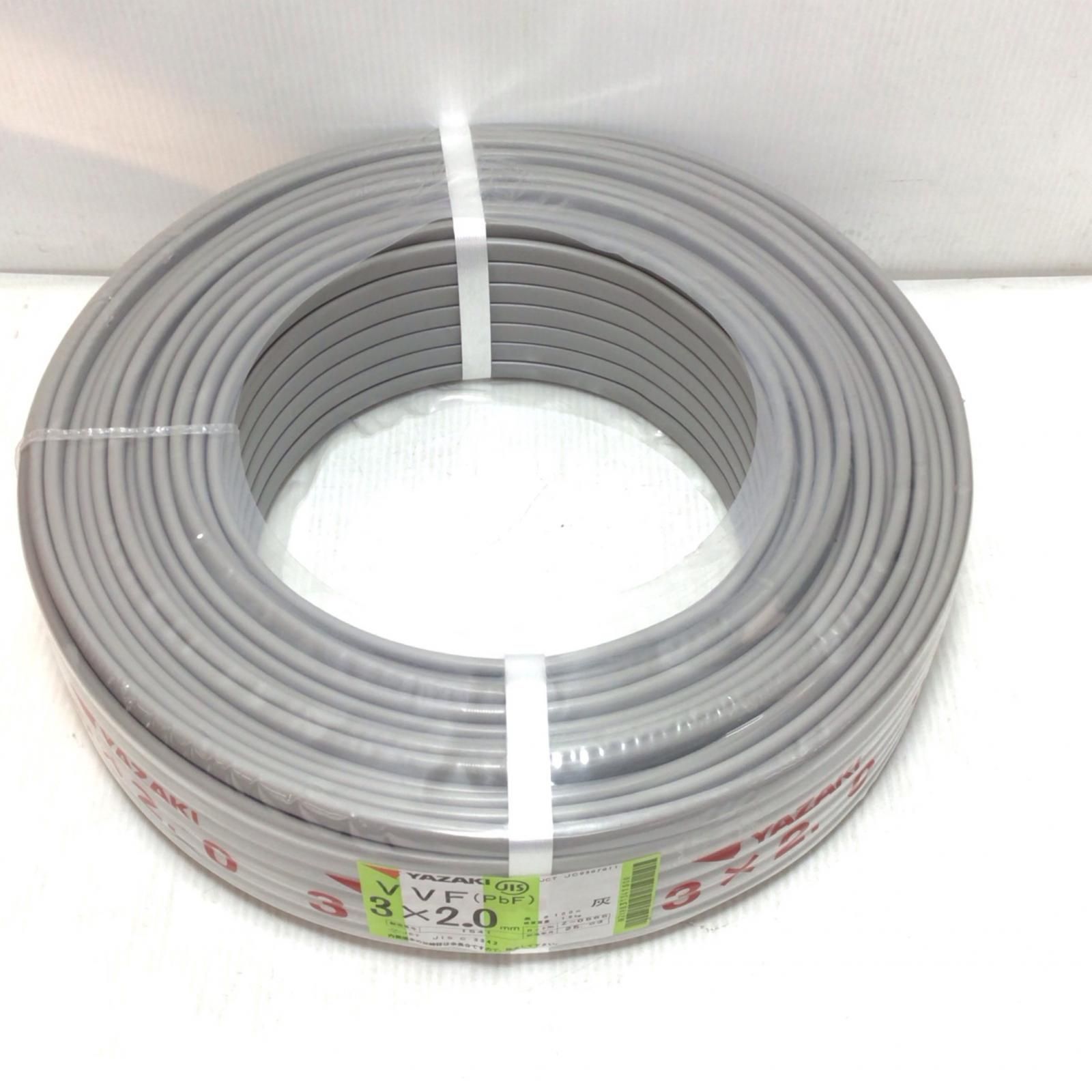 ΘΘYAZAKI VVFケーブル ♥品 S 3芯 2.0 mm×100 m 令和7年