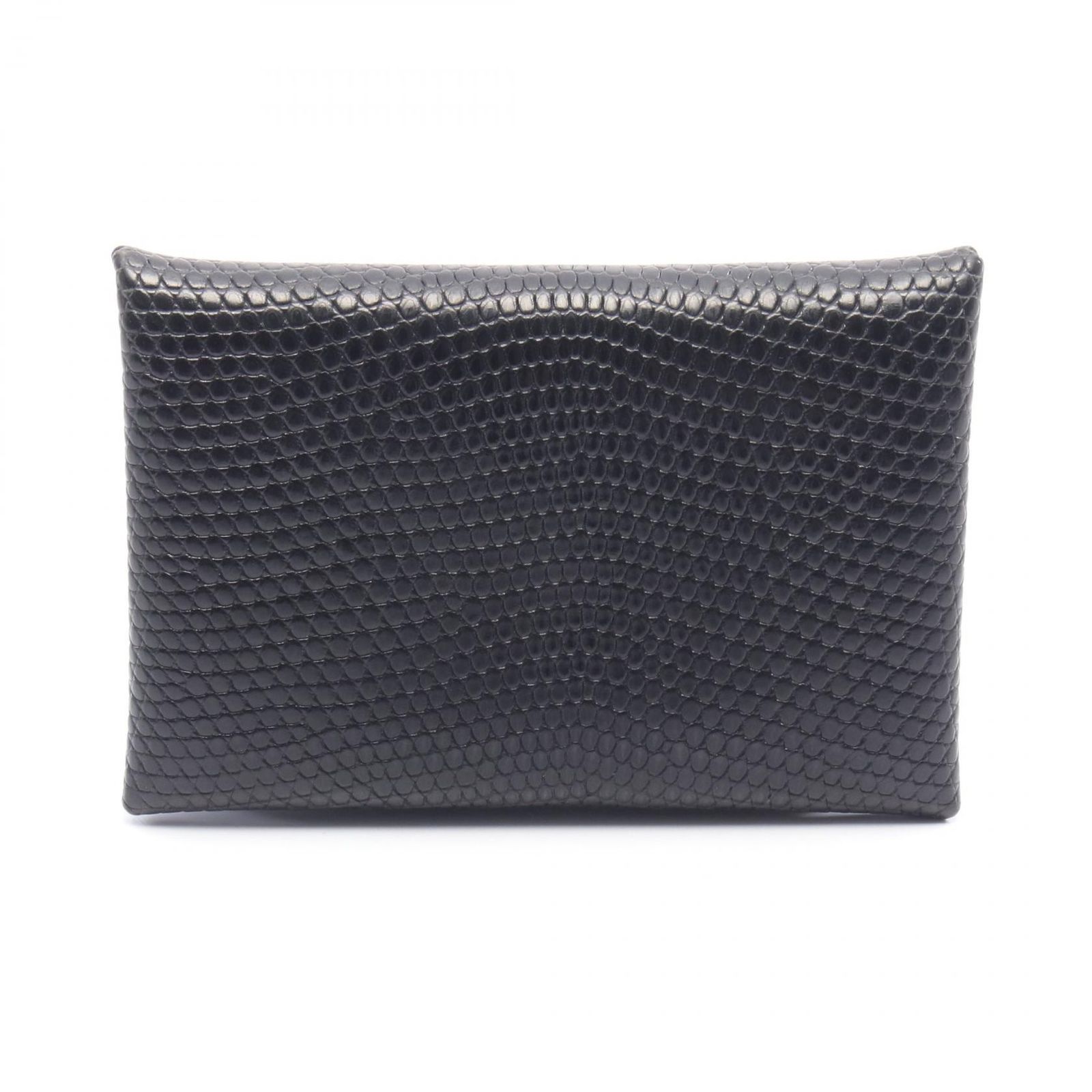 エルメス HERMES コインケース カルヴィ ブラック エキゾチックレザー 