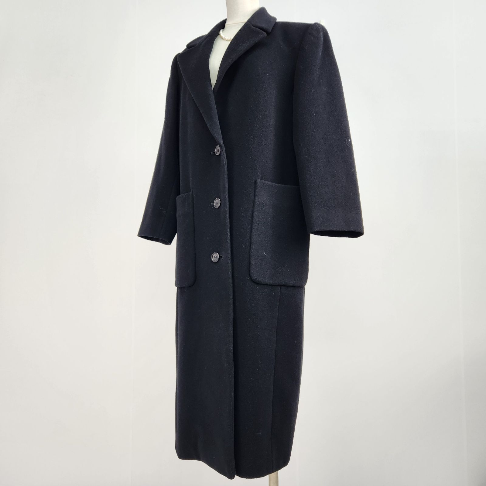 美品 Yves Saint Laurent チェスターコート スーパーロング丈 カシミヤ