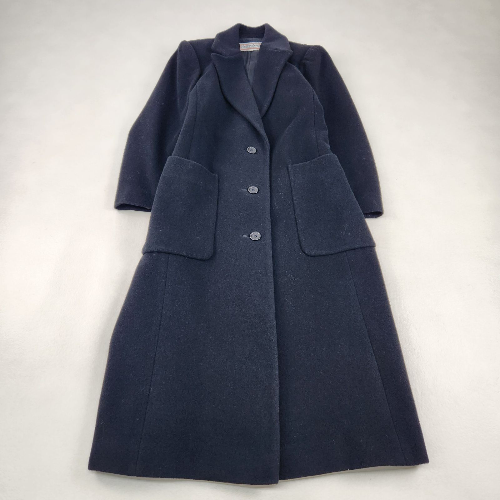 美品 Yves Saint Laurent チェスターコート スーパーロング丈 カシミヤ