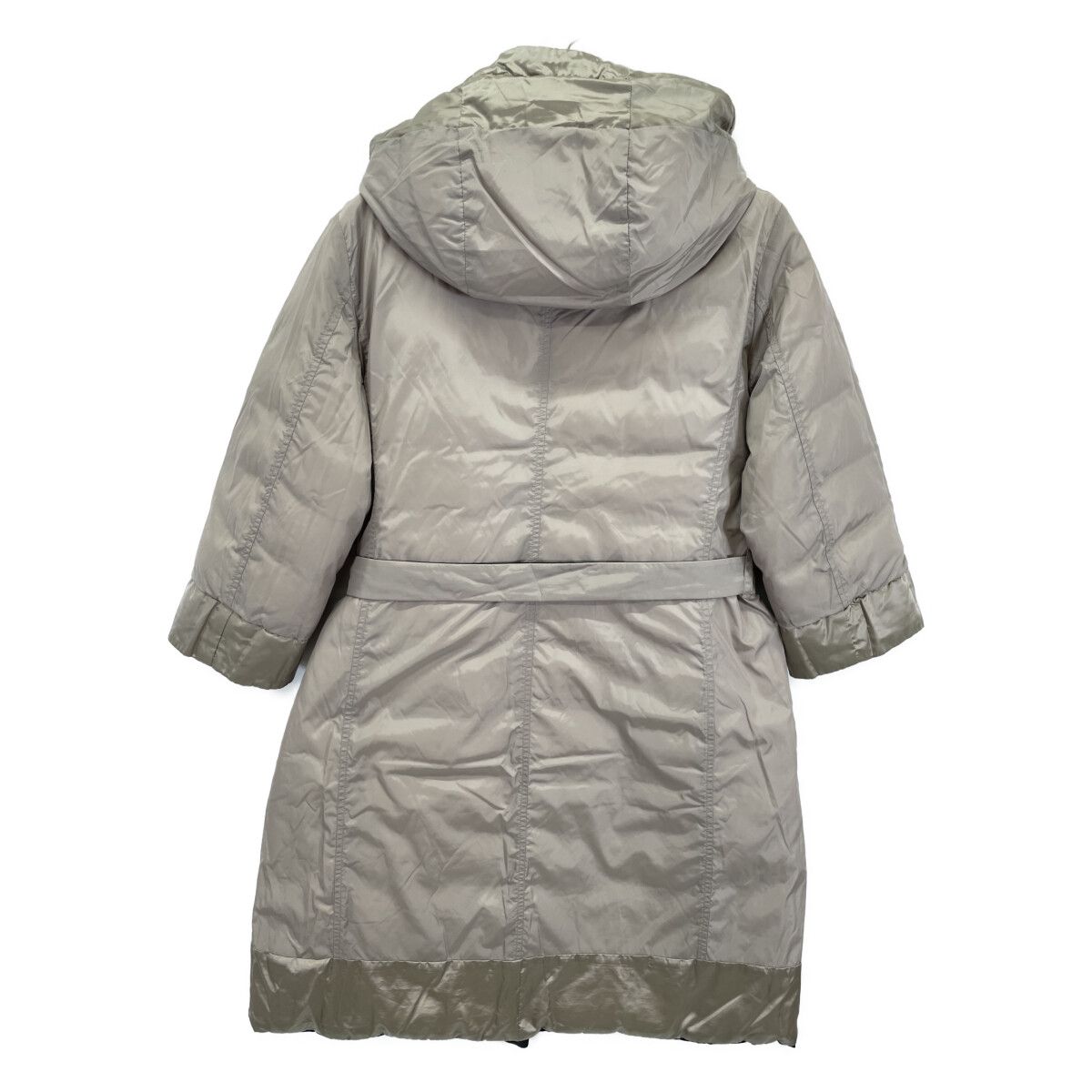 S MaxMara エスマックスマーラ ﾀﾞｰｸﾈｲﾋﾞｰ×ﾍﾞｰｼﾞｭ ﾍﾞﾙﾄ付きﾘﾊﾞｰｼﾌﾞﾙ