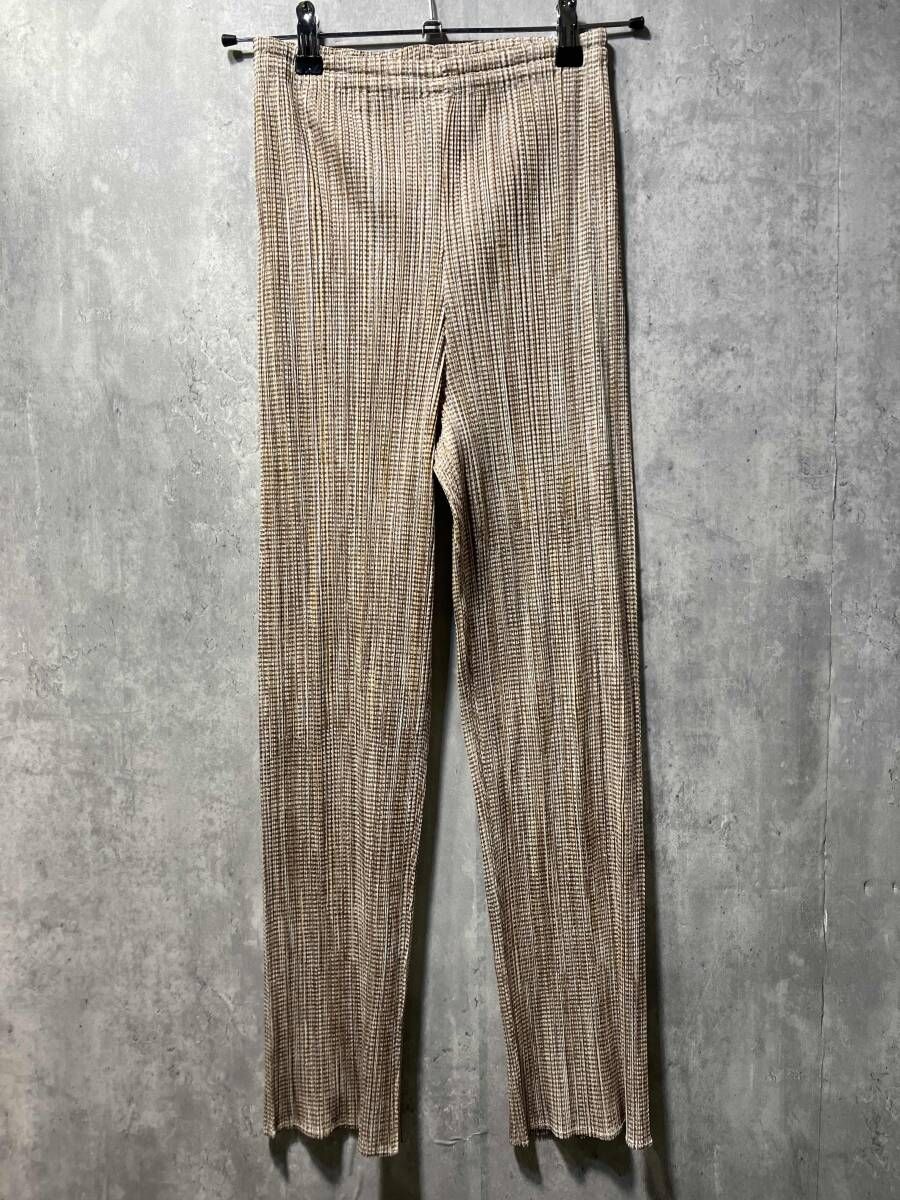 97aw PLEATS PLEASE archive pleats pants チェックプリーツパンツ