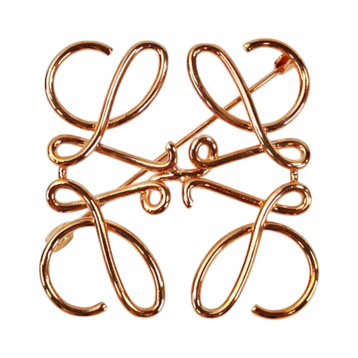 LOEWE ロエベ アナグラム ブローチ ピンクゴールド 管理番号：10892