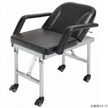 キャスター付き 折りたたみシャンプーチェア CB-933 ブラック 49921