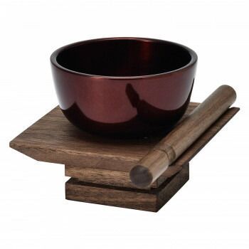 涼月 木製りん台セット 型 りん2 0寸 ウォールナット あずき 59 e 25 id 195092