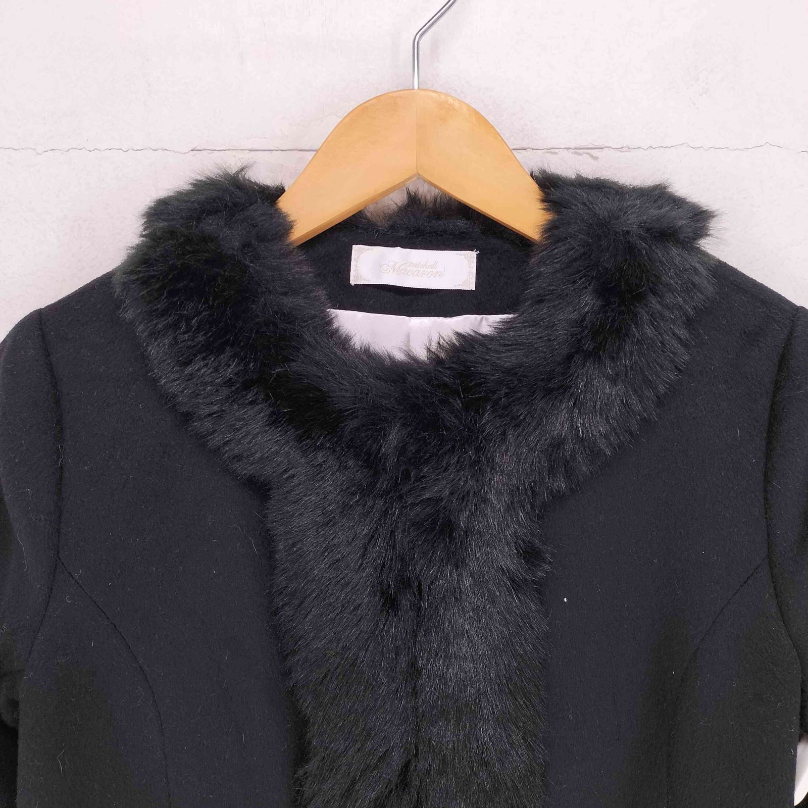 ミシェルマカロン michell Macaron ファー ビジュー コート レディース