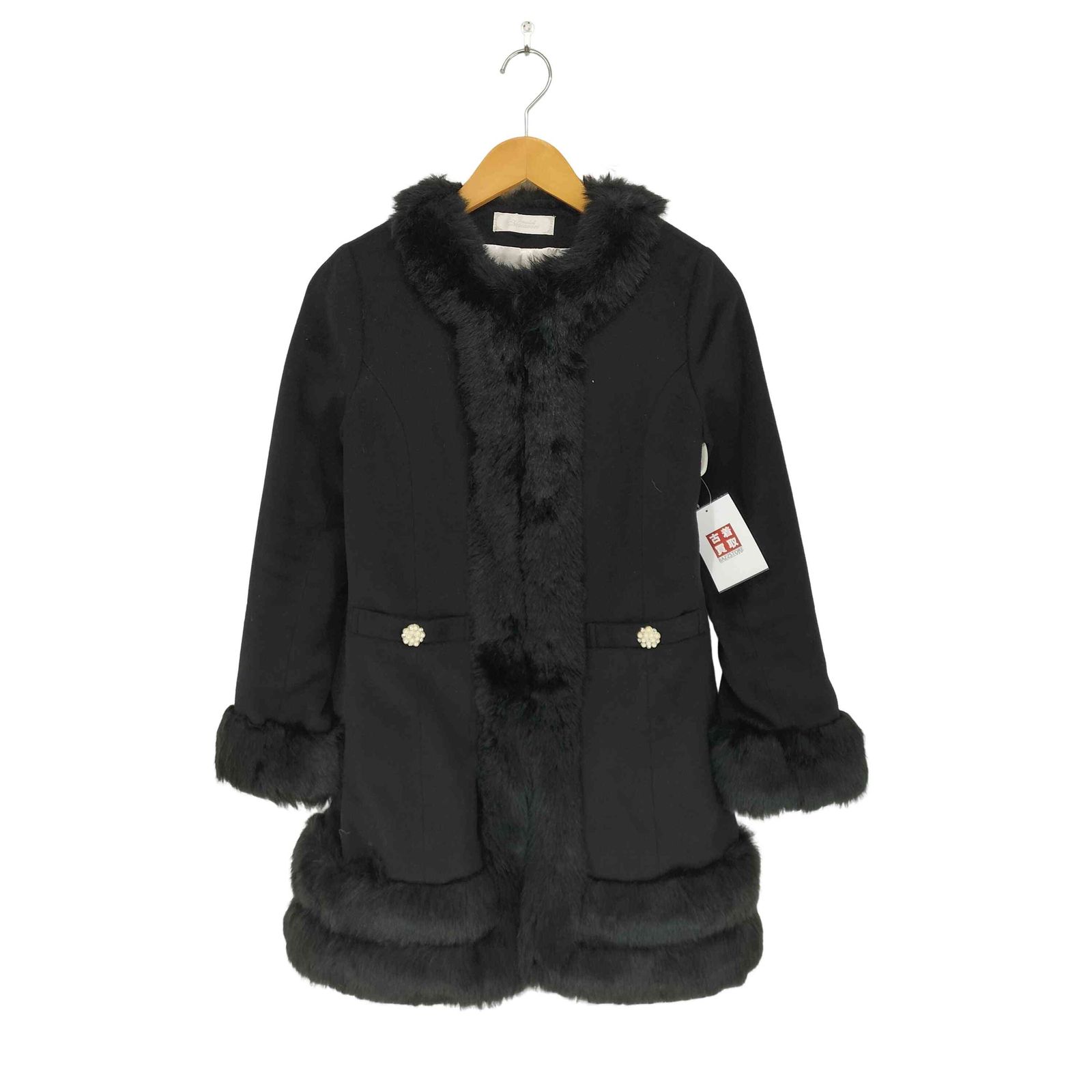 ミシェルマカロン ビジュー アウター ミシェルマカロン michell Macaron ファー ビジュー コート レディース