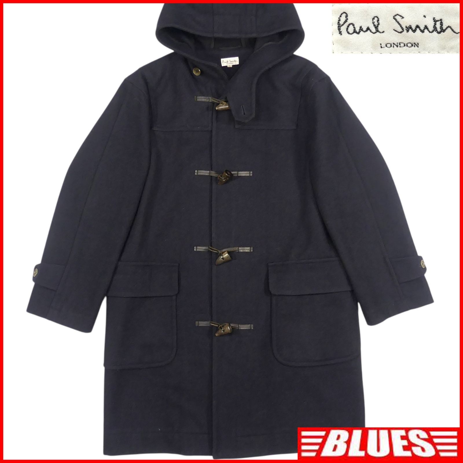 【美品】Paul Smith LONDON フード付きダッフルコート Paul Smith London ポールスミス ロンドン ダッフルコート L ロング