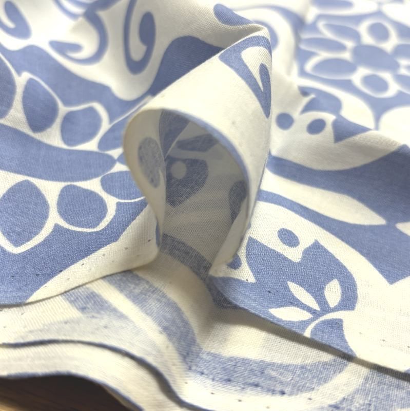 コットン生地 4m オックス 綿 ダマスク オリエンタル プリント 大柄