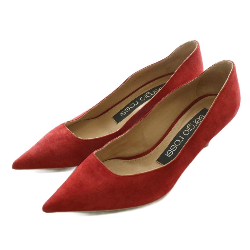 セルジオロッシ Sergio rossi パンプス スエード ポインテッドトゥ