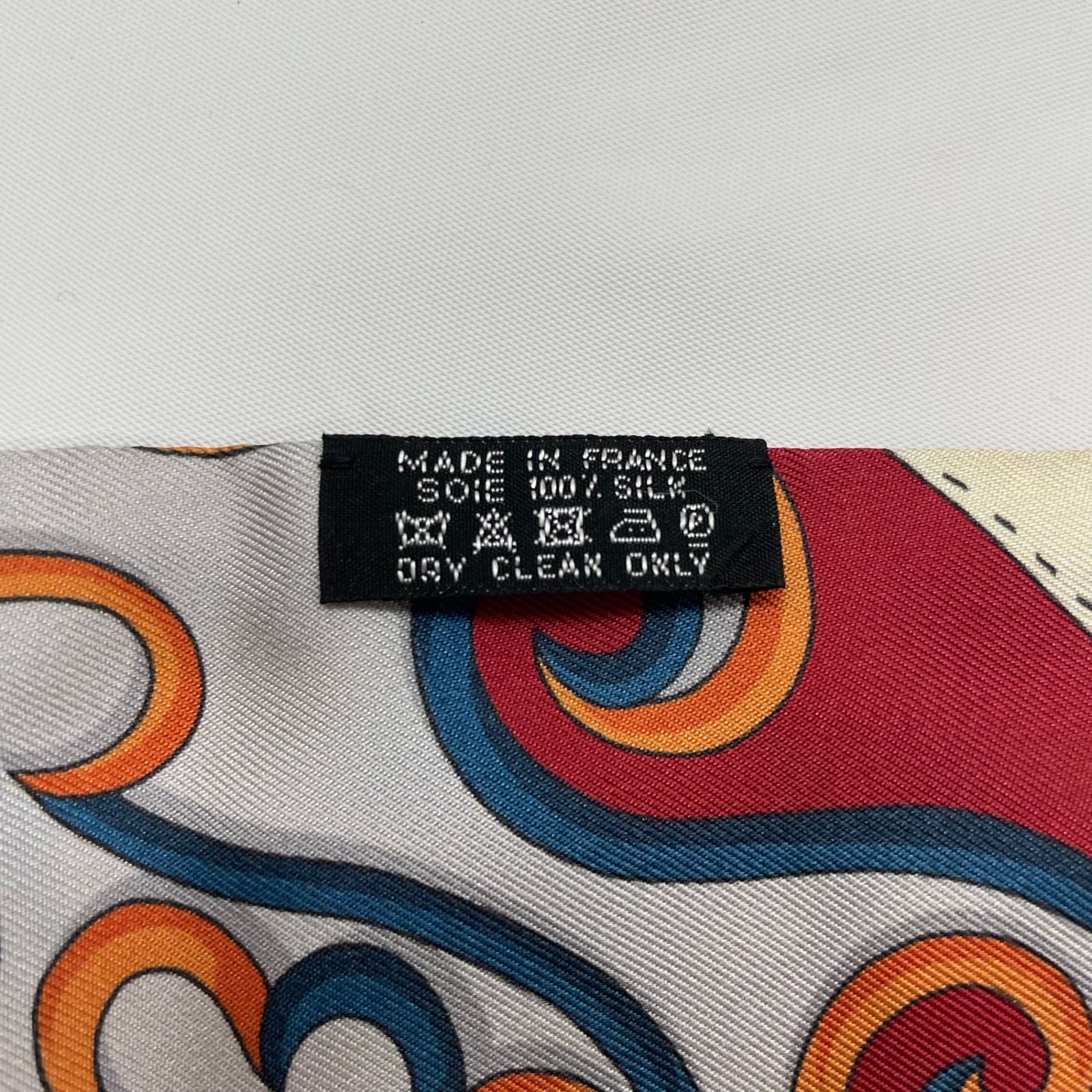 美品 HERMES エルメス ツイリー スカーフ シルク BRIDES ET GRIS-GRIS 
