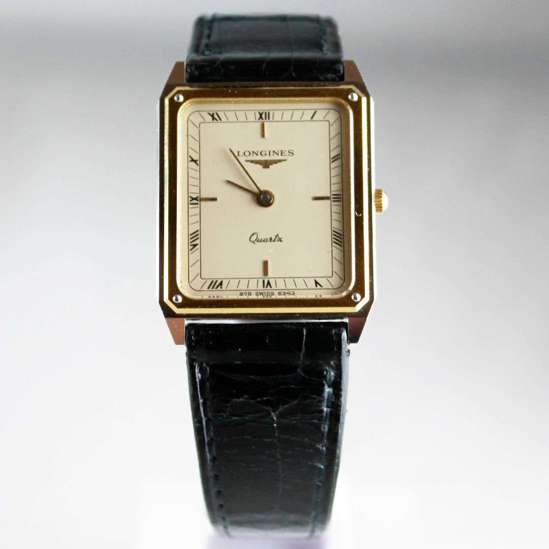 sa243 LONGINES ロンジン XL18 6343 978 レクタングル メンズ クオーツ