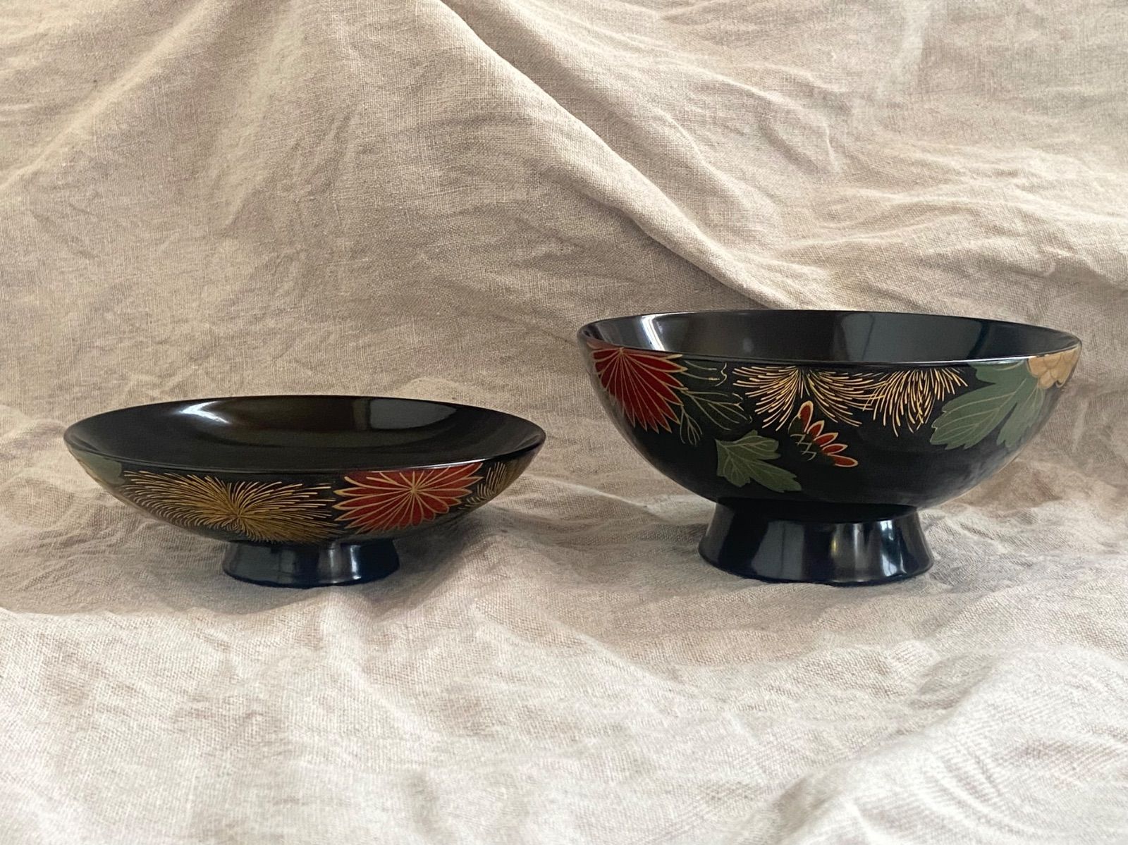 輪島塗 菊詰沈金花蒔絵 蓋付椀 2客 / 懐石椀・吸物椀・雑煮椀 - メルカリ