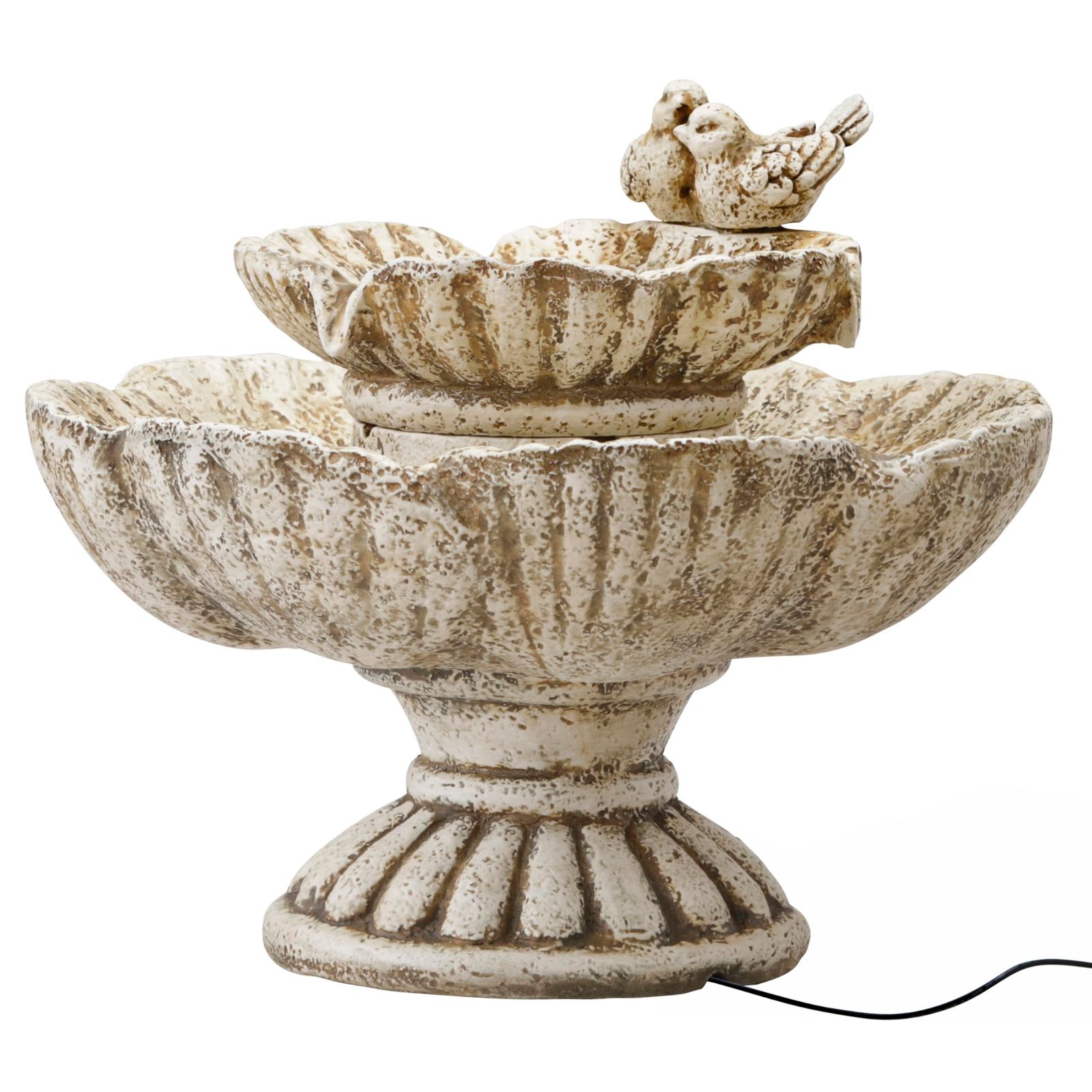 タカショー ソーラー 噴水 ソーラーファウンテン バードバス 太陽光 庭 デコレーション 癒しを演出 ポリレジン ABS樹脂 アルミニウム STF-07