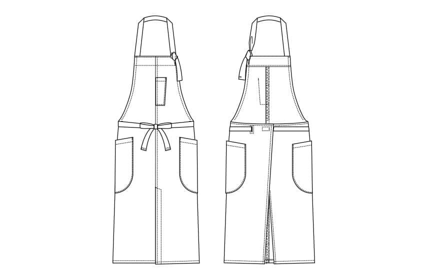 セブンユニフォーム エプロンCT 2350 胸当エプロンユニセックス