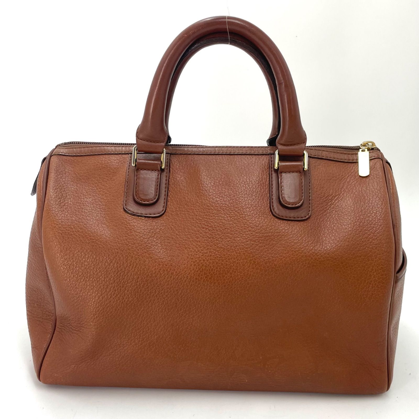 バーバリー ハンド ミニボストンバッグ 革 茶 旅行ビジネス GA154