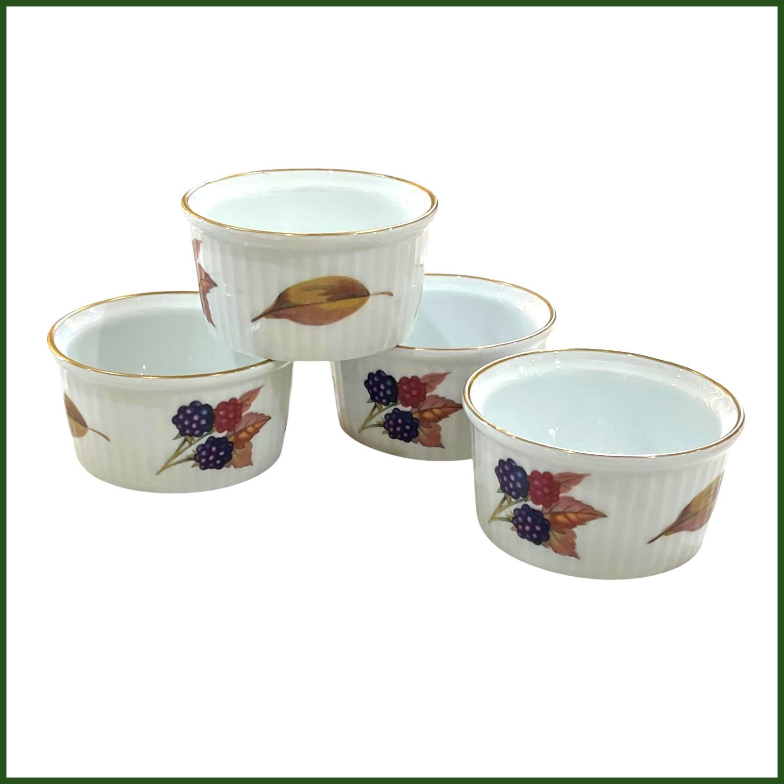 中古○ROYAL WORCESTER/ロイヤルウースター○ココット 皿 4点まとめて