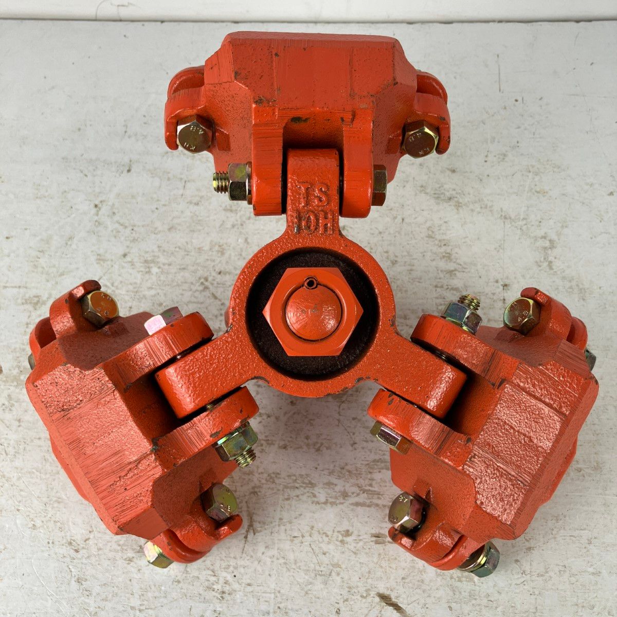  ЗЗTAKOMAN 1 t 三脚ヘッド ベース チェーンブロック吊り下げ用 TS-10 TS-20 B オレンジ その他 住宅設備