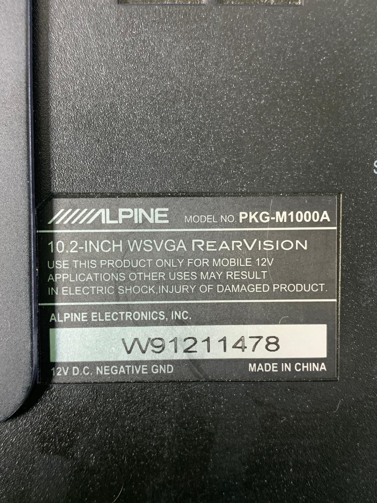 ZT-6954] ALPINE アルパイン 10.2インチスクリーン リアビジョン PKG