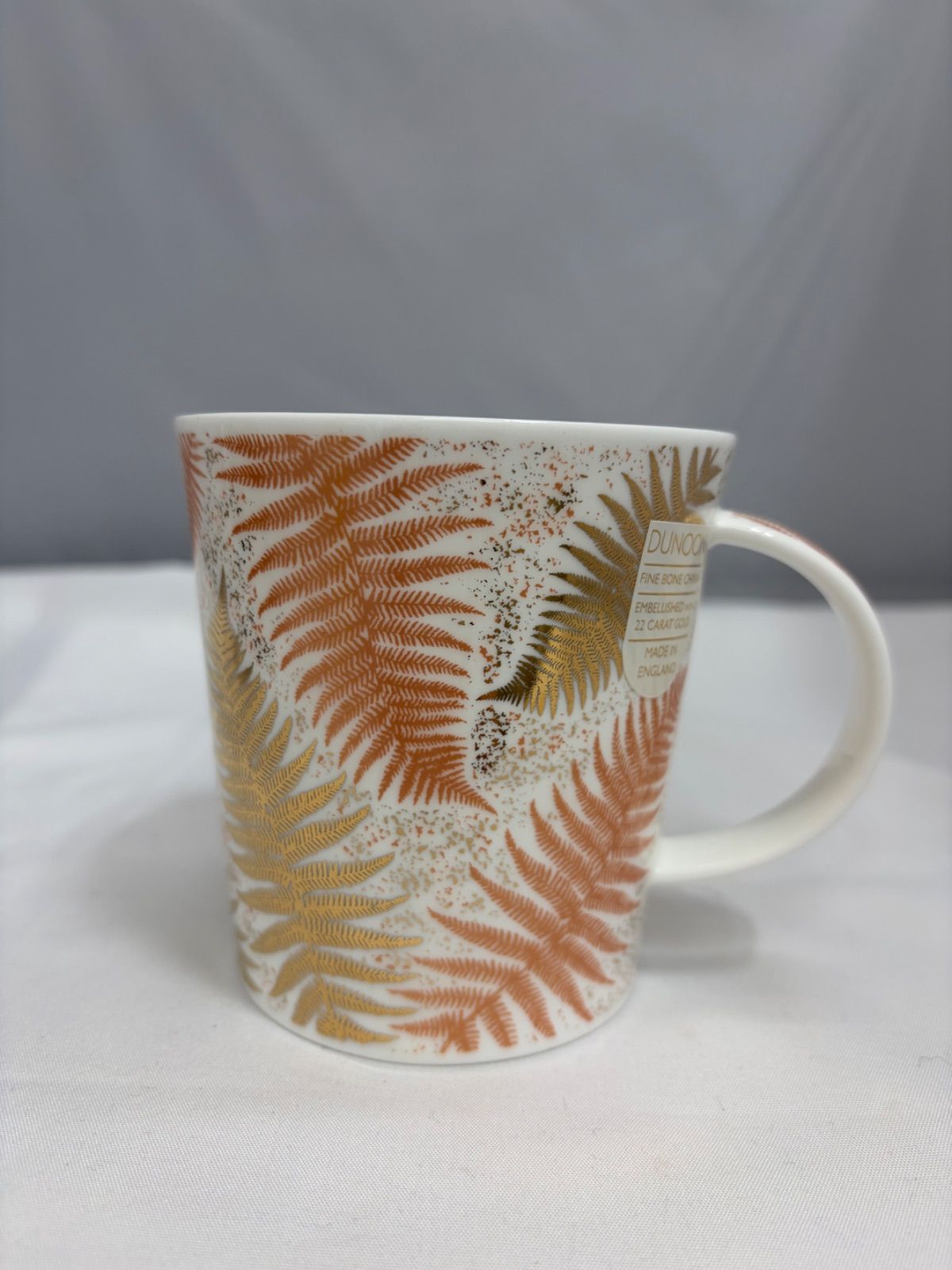 DUNOON ダヌーン ペアマグカップ Ferns White Black 横浜元町タカラダ 22金