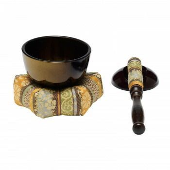 高倉夢殿りんセット りん2.0寸|りん棒4.0寸 六角布団2.5寸抹茶 5972259 h 00095