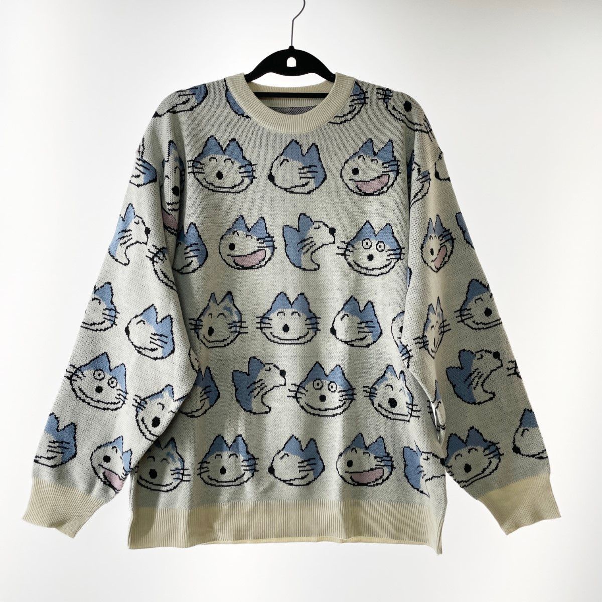 〇〇graniph グラニフ レディース ニット 11ぴきのねこ 総柄 SIZE M
