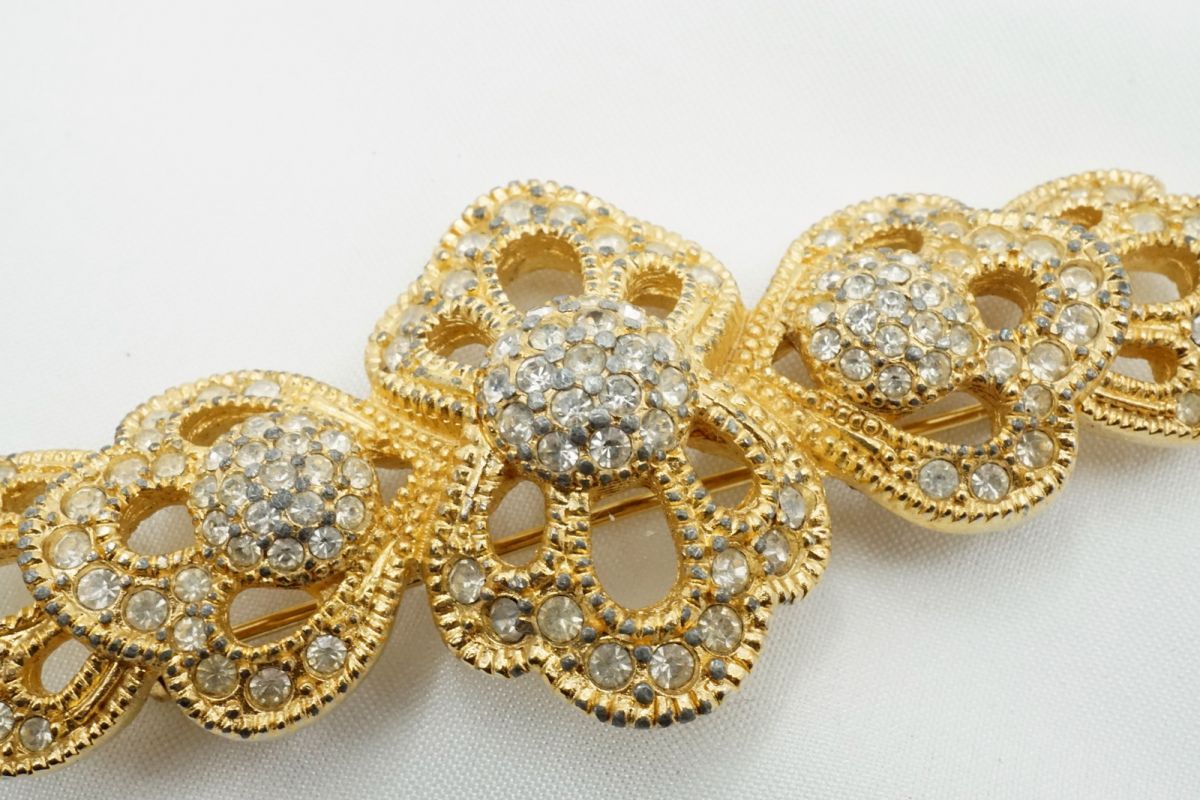 クリスチャン ディオール ヴィンテージ ブローチ ラインストーン