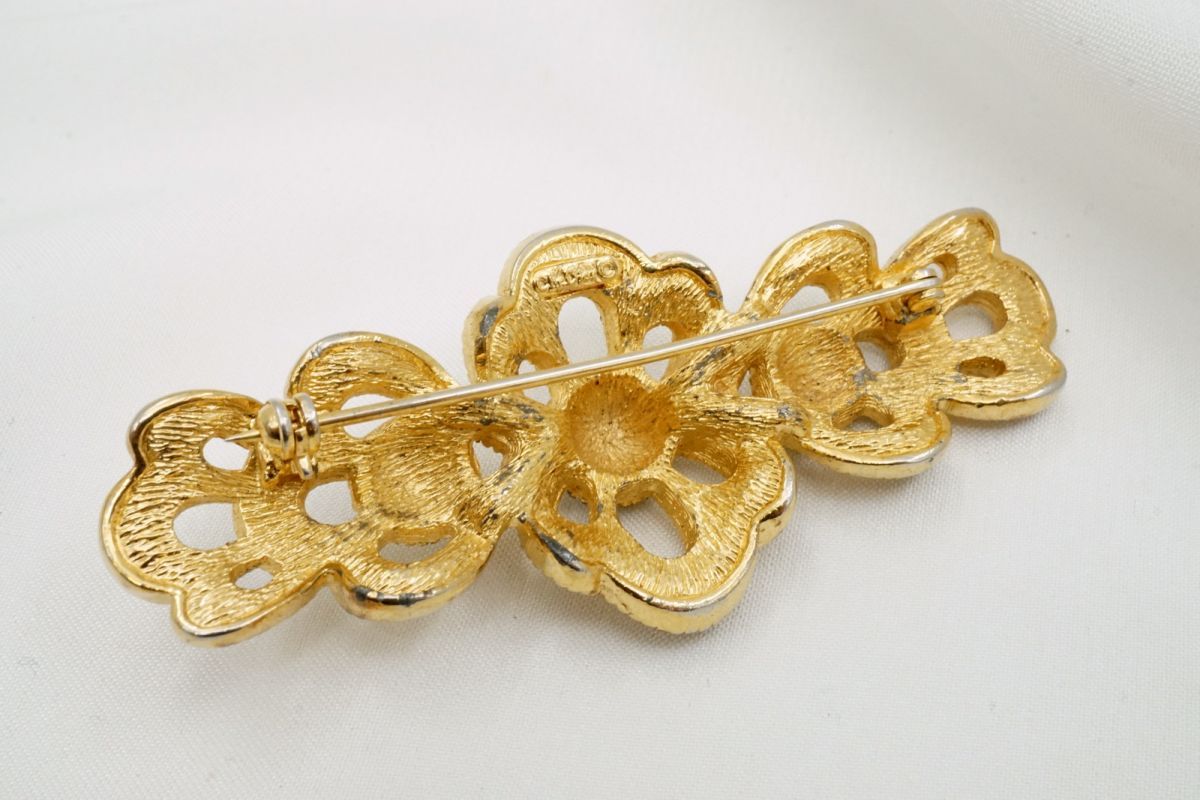 クリスチャン ディオール ヴィンテージ ブローチ ラインストーン