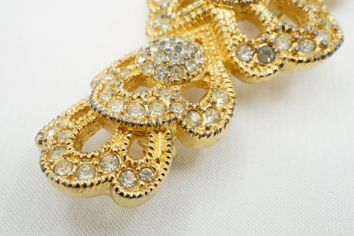 クリスチャン ディオール ヴィンテージ ブローチ ラインストーン