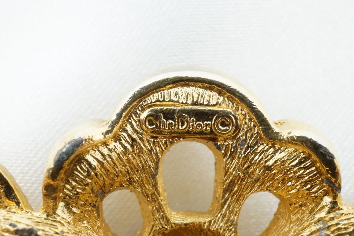 クリスチャン ディオール ヴィンテージ ブローチ ラインストーン