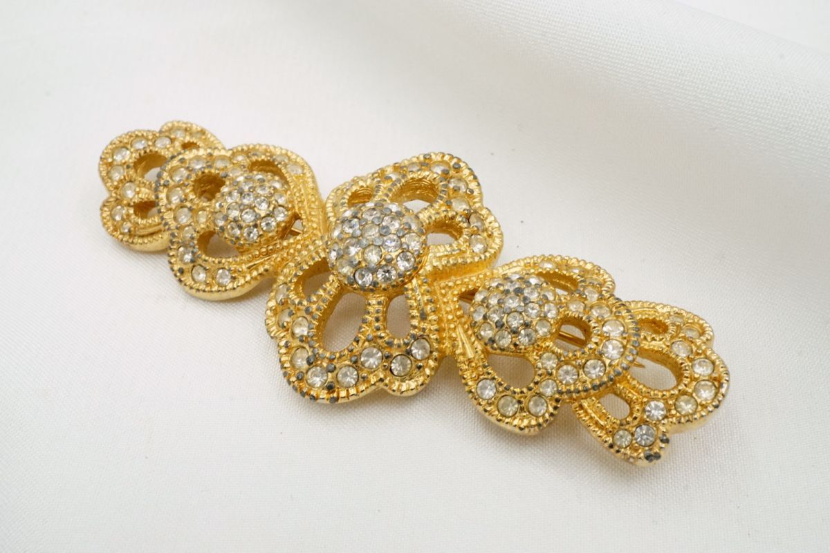 クリスチャン ディオール ヴィンテージ ブローチ ラインストーン