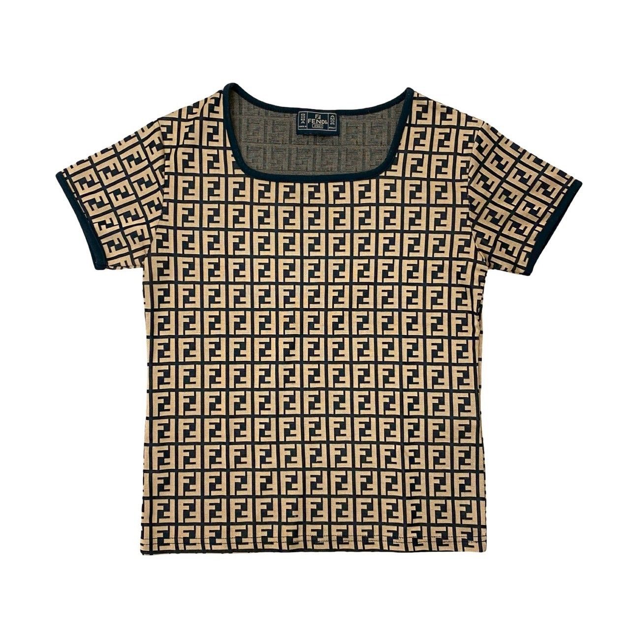 極 美品 FENDI フェンディ ズッカ 柄 ポリエステル スパンデックス
