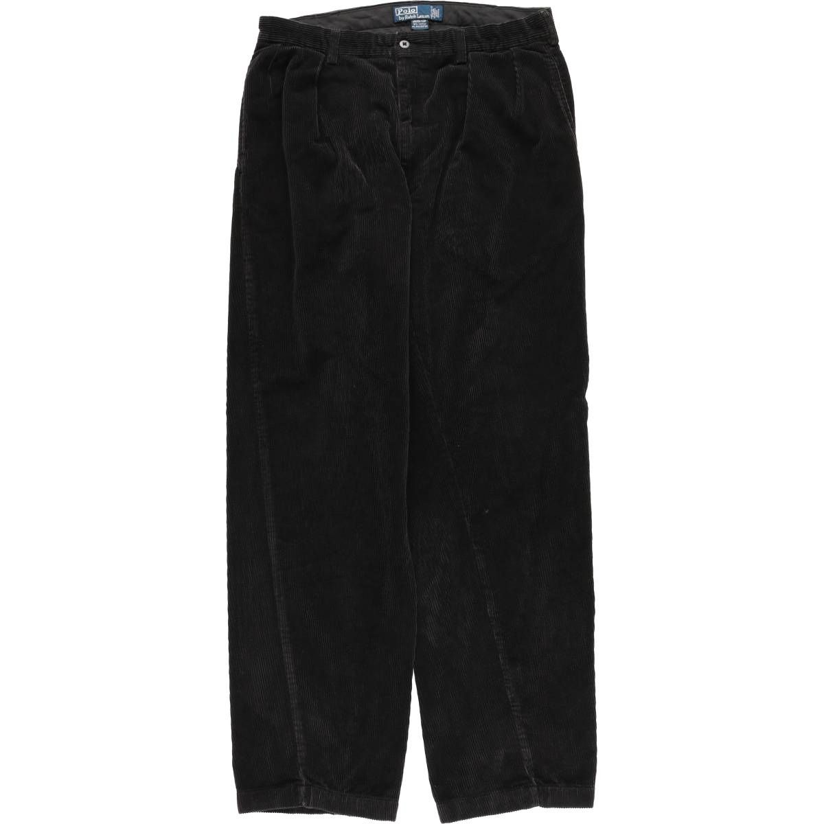 90s Polo Ralph Lauren ANDREW 太畝 コーデュロイ 黒 polo by ralph lauren andrew pants 太畝 w33 sold ⁡ 90s POLO by