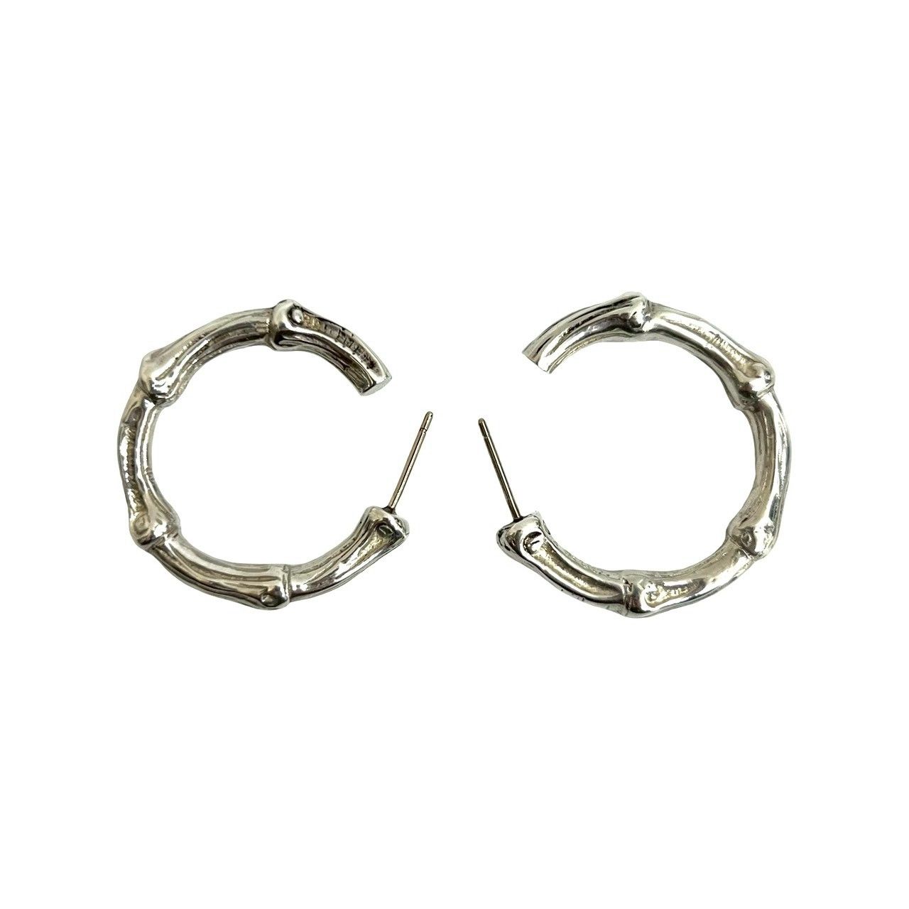 極 美品 TIFFANY&Co. ティファニー バンブー フープピアス シルバー925