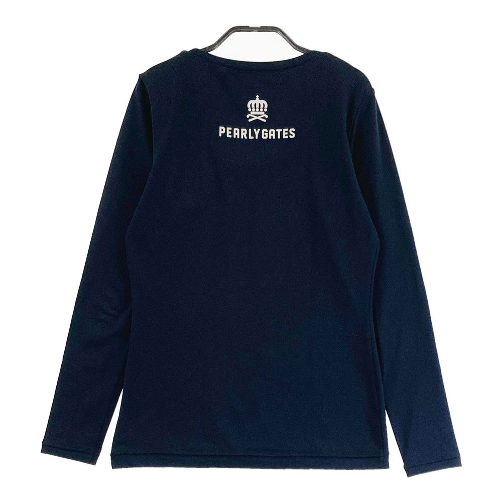 サイズ：1 PEARLY GATES パーリーゲイツ 長袖インナーTシャツ ネイビー