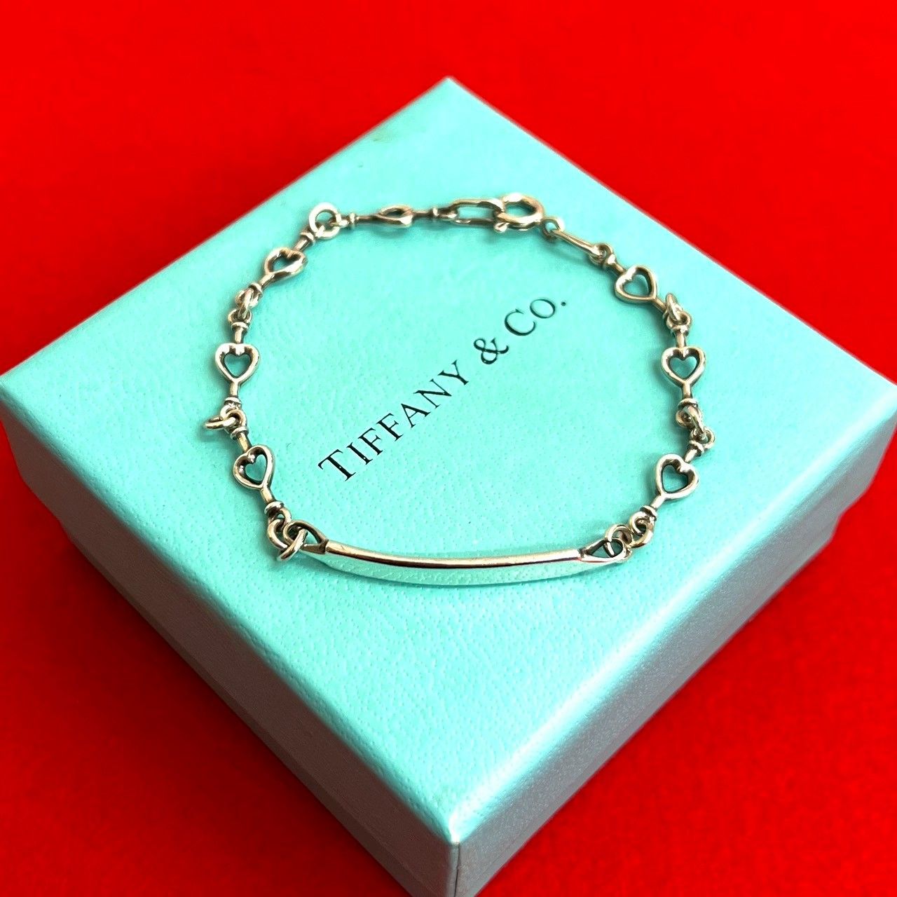 極 美品 TIFFANY&Co. ティファニー ハートリンク ID ブレスレット