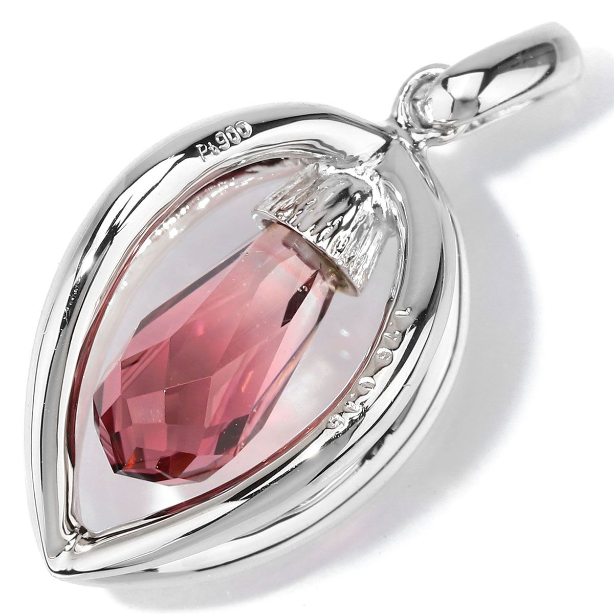 ピンクトルマリン 1.76ct ダイヤモンド プラチナ Pt900 ペンダント