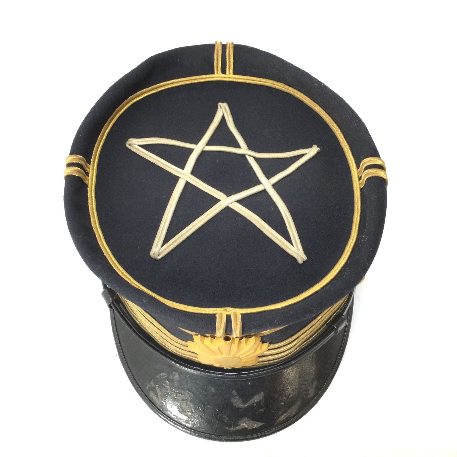 大日本帝国 旧日本軍 大礼帽子 軍服 旧日本陸軍 当時物 制帽 帽子 五芒