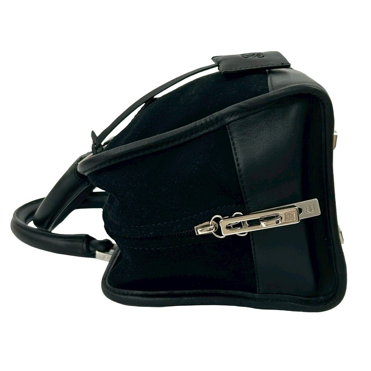 極 美品 袋 鍵付き LOEWE ロエベ アマソナ 28 アナグラム ロゴ